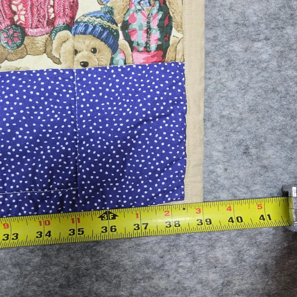 Project Linus Unisex Multi Teddy Bear Patchwork Star Quilt 28x39
